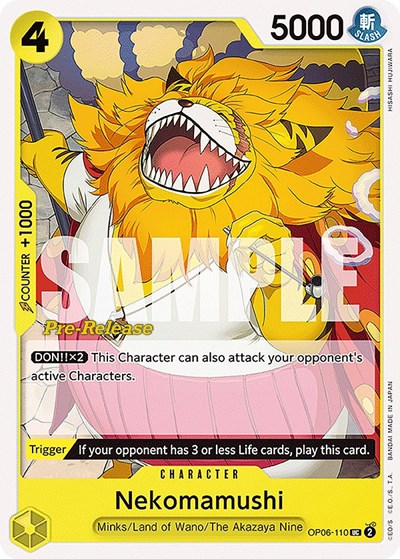 Nekomamushi #OP06-110 Wings of the Captain Pre-Release Cards