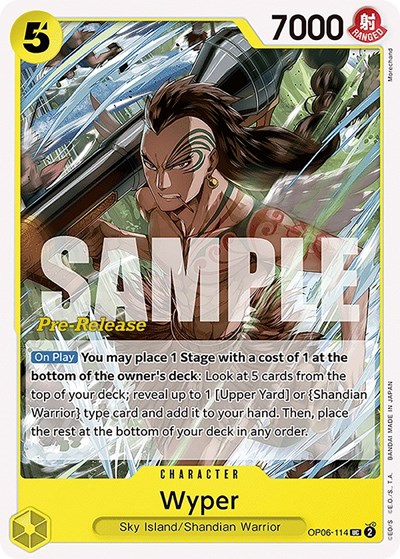 Wyper #OP06-114 Wings of the Captain Pre-Release Cards
