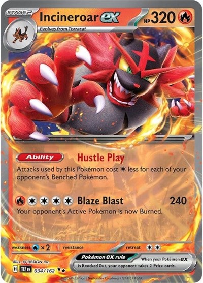 Incineroar ex #34 Temporal Forces