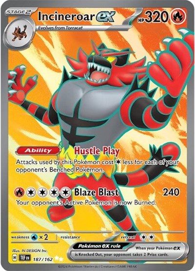 Incineroar ex #187 Temporal Forces