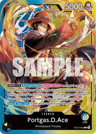 Portgas.D.Ace #ST13-002 Ultra Deck: The Three Brothers