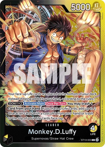 Monkey.D.Luffy #ST13-003 Ultra Deck: The Three Brothers