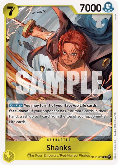 Shanks #ST13-009 Ultra Deck: The Three Brothers