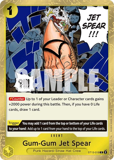 Gum-Gum Jet Spear #ST13-018 Ultra Deck: The Three Brothers