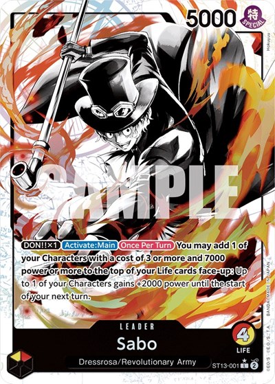 Sabo (Parallel) #ST13-001 Ultra Deck: The Three Brothers