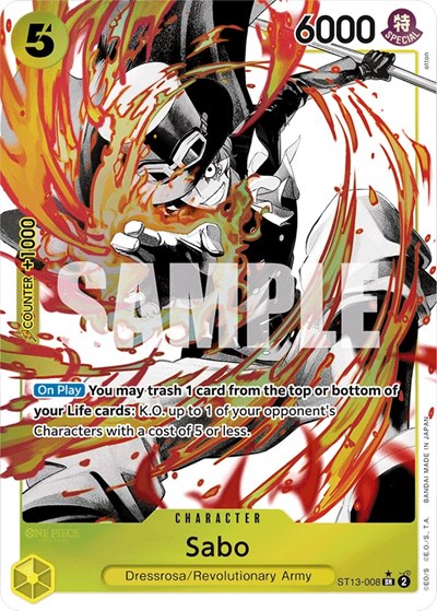 Sabo (Parallel) #ST13-008 Ultra Deck: The Three Brothers