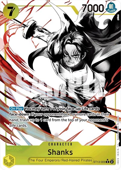 Shanks (Parallel) #ST13-009 Ultra Deck: The Three Brothers