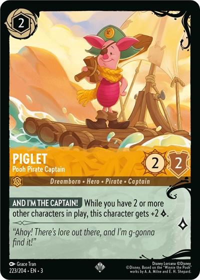 Piglet - Pooh Pirate Captain (223/204) #223 Illumineer's Quest: Deep Trouble