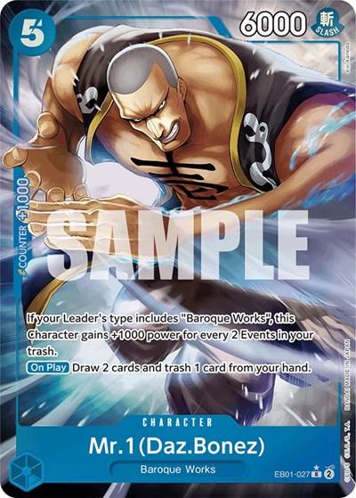 Mr. 1 (Daz.Bonez) (Alternate Art) #EB01-027 Extra Booster: Memorial Collection