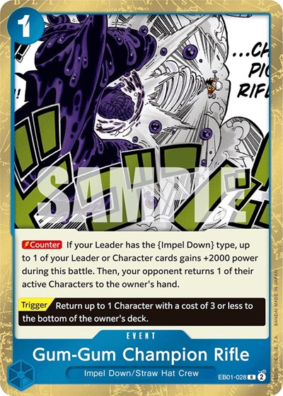 Gum-Gum Champion Rifle #EB01-028 Extra Booster: Memorial Collection