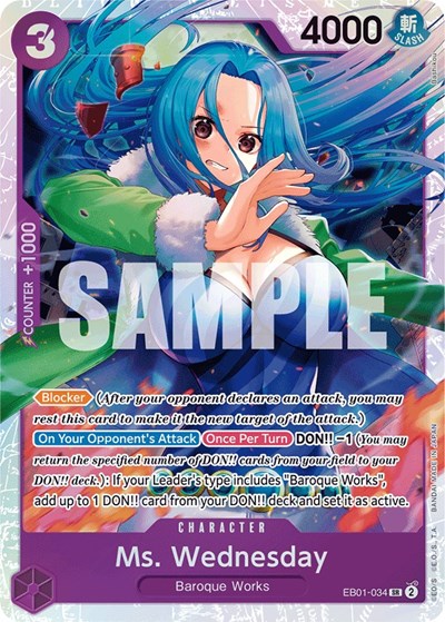 Ms. Wednesday #EB01-034 Extra Booster: Memorial Collection