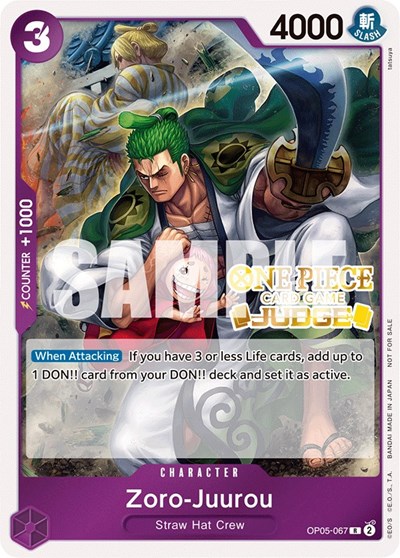 Zoro-Juurou (Judge Pack Vol. 3) #OP05-067 One Piece Promotion Cards