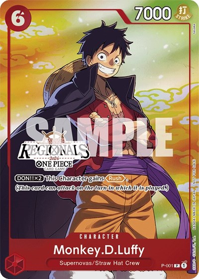 Monkey.D.Luffy (Online Regional 2024 Vol. 2) [Participant] #P-001 One Piece Promotion Cards