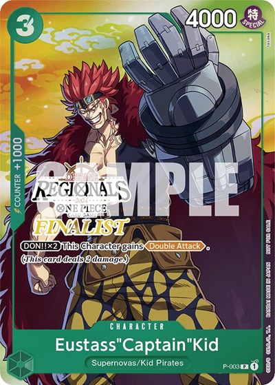 Eustass"Captain"Kid (Offline Regional 2024 Vol. 2) [Finalist] #P-003 One Piece Promotion Cards