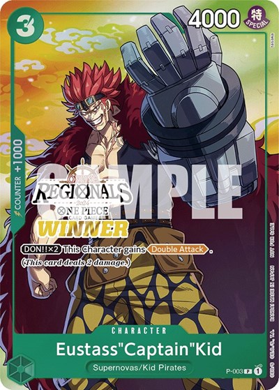 Eustass"Captain"Kid (Online Regional 2024 Vol. 2) [Winner] #P-003 One Piece Promotion Cards
