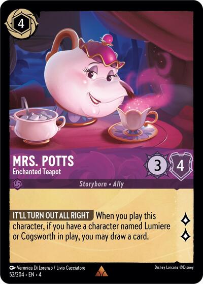 Mrs. Potts - Enchanted Teapot #52 Ursula's Return