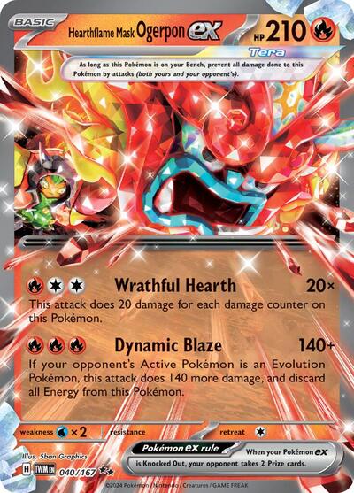 Hearthflame Mask Ogerpon ex #40 Twilight Masquerade