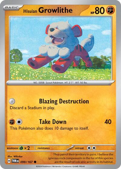 Hisuian Growlithe #99 Twilight Masquerade