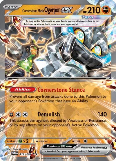 Cornerstone Mask Ogerpon ex #112 Twilight Masquerade