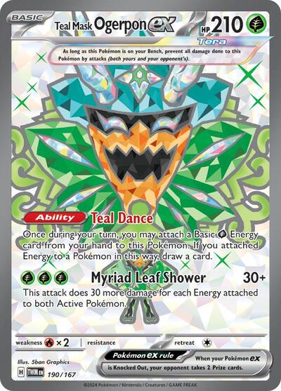 Teal Mask Ogerpon ex #190 Twilight Masquerade
