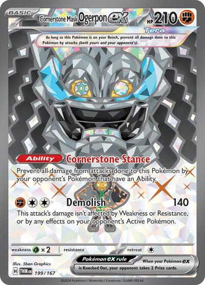 Cornerstone Mask Ogerpon ex #199 Twilight Masquerade