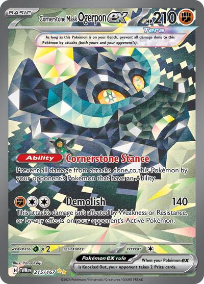 Cornerstone Mask Ogerpon ex #215 Twilight Masquerade
