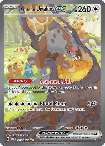 Bloodmoon Ursaluna ex #216 Twilight Masquerade
