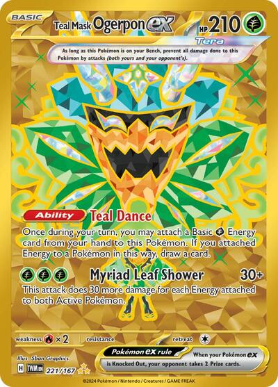 Teal Mask Ogerpon ex #221 Twilight Masquerade