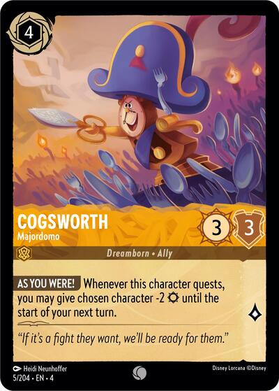 Cogsworth - Majordomo #5 Ursula's Return
