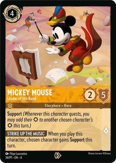 Mickey Mouse - Leader of the Band #34 Disney Lorcana Promo Cards