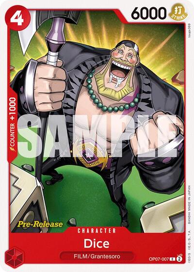 Dice #OP07-007 500 Years in the Future Pre-Release Cards