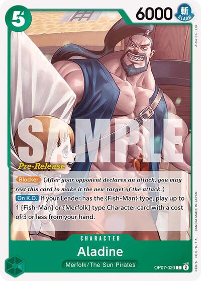 Aladine #OP07-020 500 Years in the Future Pre-Release Cards