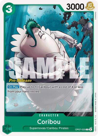 Coribou #OP07-025 500 Years in the Future Pre-Release Cards