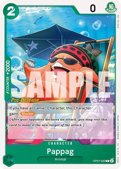 Pappag #OP07-030 500 Years in the Future Pre-Release Cards