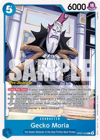 Gecko Moria #OP07-042 500 Years in the Future Pre-Release Cards