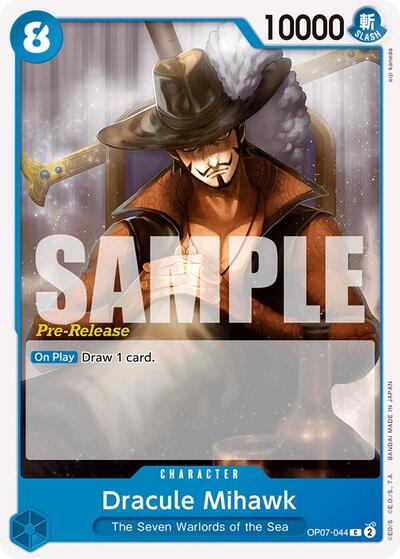 Dracule Mihawk #OP07-044 500 Years in the Future Pre-Release Cards