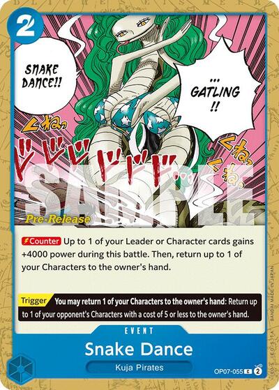 Snake Dance #OP07-055 500 Years in the Future Pre-Release Cards