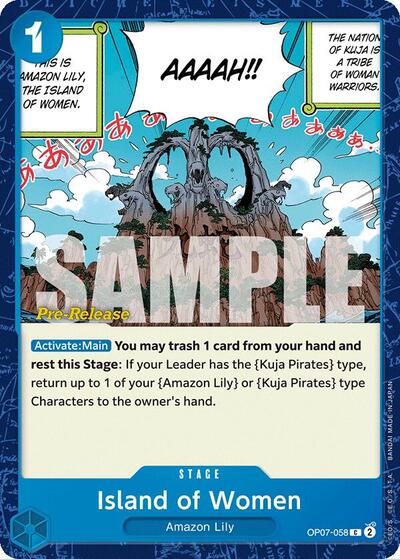 Island of Women #OP07-058 500 Years in the Future Pre-Release Cards
