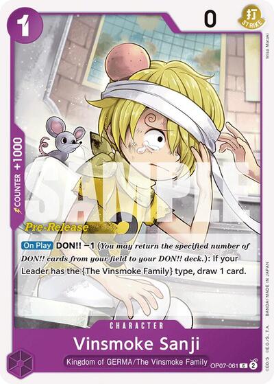 Vinsmoke Sanji #OP07-061 500 Years in the Future Pre-Release Cards