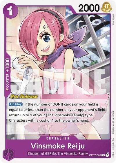 Vinsmoke Reiju #OP07-062 500 Years in the Future Pre-Release Cards