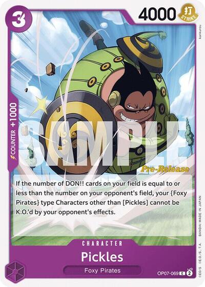 Pickles #OP07-069 500 Years in the Future Pre-Release Cards