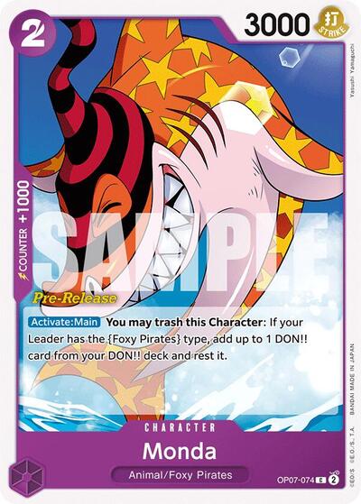 Monda #OP07-074 500 Years in the Future Pre-Release Cards