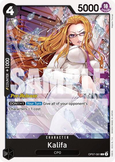 Kalifa #OP07-081 500 Years in the Future Pre-Release Cards