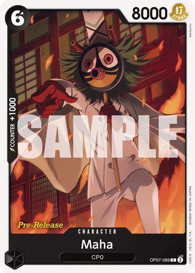Maha #OP07-089 500 Years in the Future Pre-Release Cards