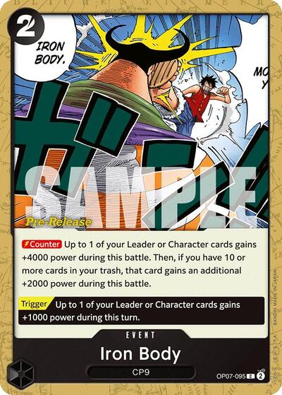 Iron Body #OP07-095 500 Years in the Future Pre-Release Cards