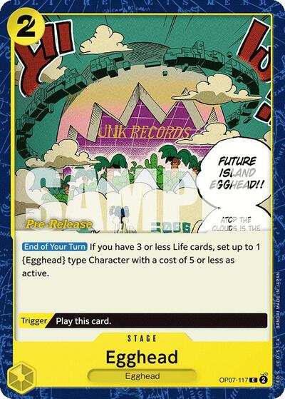 Egghead #OP07-117 500 Years in the Future Pre-Release Cards