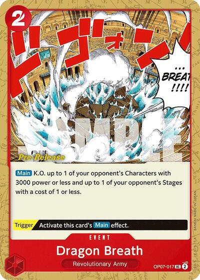 Dragon Breath #OP07-017 500 Years in the Future Pre-Release Cards