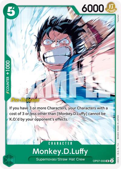 Monkey.D.Luffy #OP07-033 500 Years in the Future Pre-Release Cards