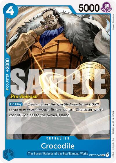 Crocodile #OP07-040 500 Years in the Future Pre-Release Cards