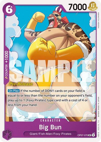 Big Bun #OP07-070 500 Years in the Future Pre-Release Cards